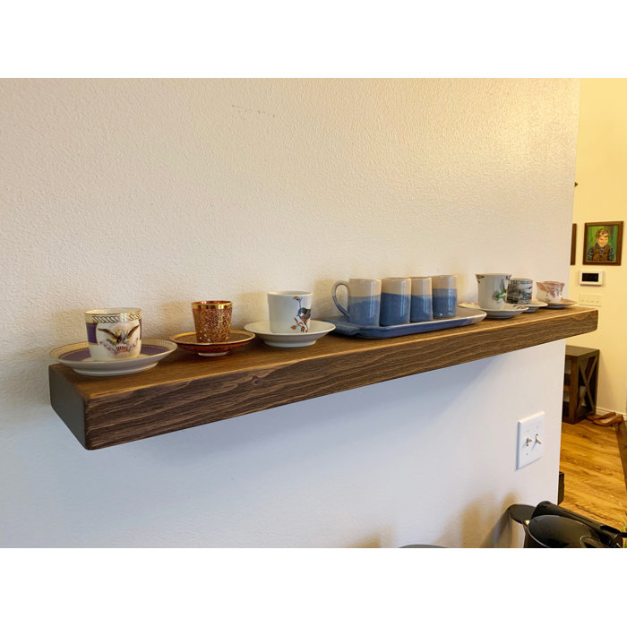 Millwood Pines Juna Floating Wood Fireplace Shelf Mantel & Reviews